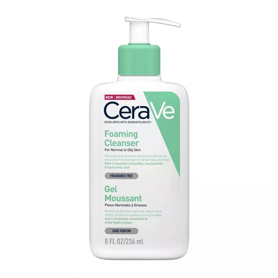 Cerave Foaming Cleanser for Normal to Oily Skin 236ml (FRANCE) at Cosmetic House.lk