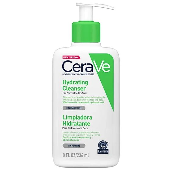 Cerave Hydrating Cleanser for Normal to Dry Skin 236ml (FRANCE) at Cosmetic House.lk
