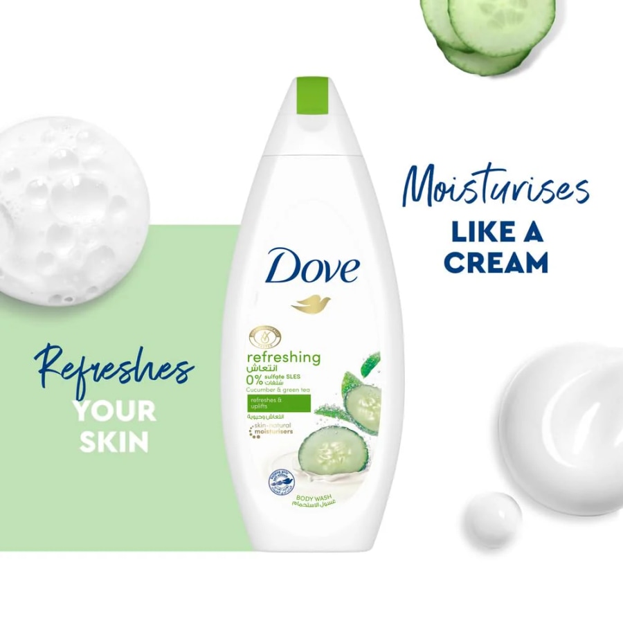 Dove Refreshing Cucumber & Green Tea Scent Body Wash at Cosmetic House.lk