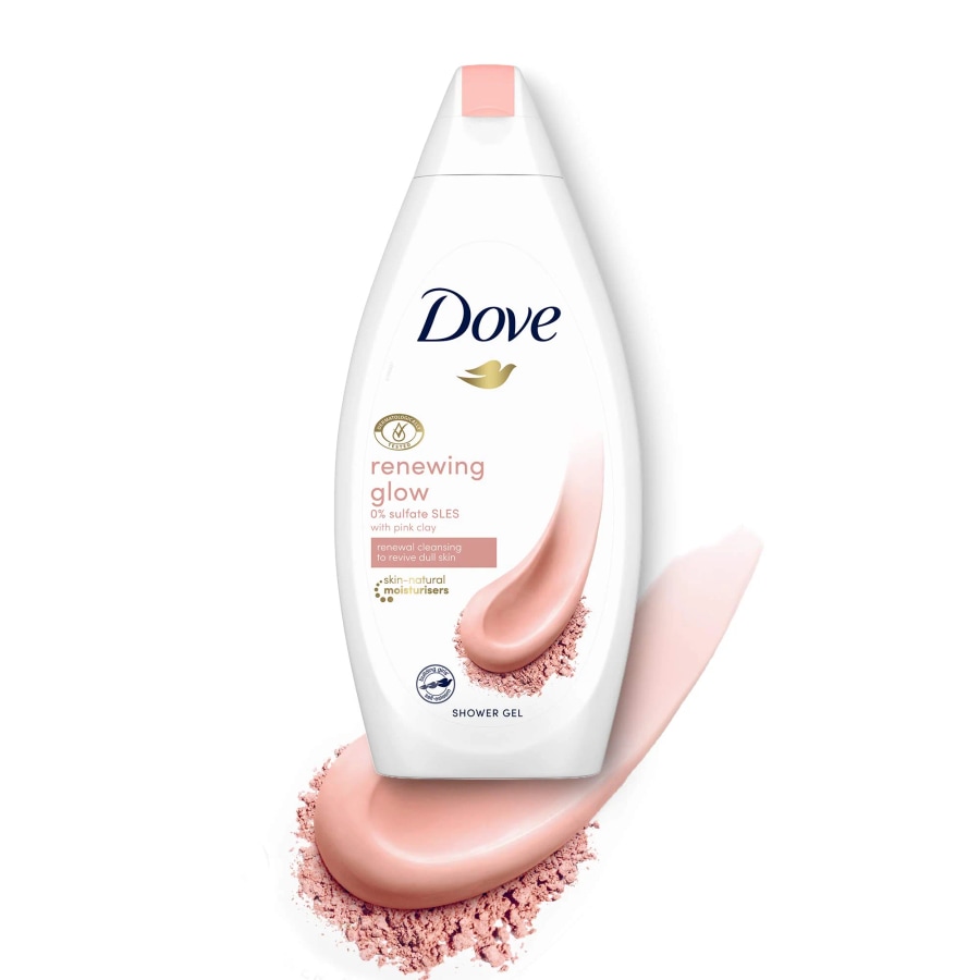 Dove Renewing Glow Pink Clay Shower Gel, 500 ml at Cosmetic House.lk
