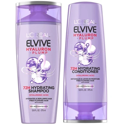 L'Oreal Paris Elvive Hyaluron Plump Shampoo & Conditioner Set - 25.2 fl oz at Cosmetic House.lk