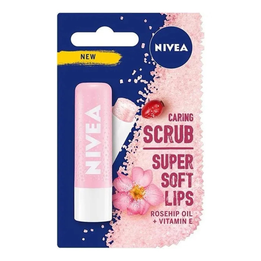 Nivea, Caring Scrub Super Soft Lips, Rosehip Oil + Vitamin E at Cosmetic House.lk
