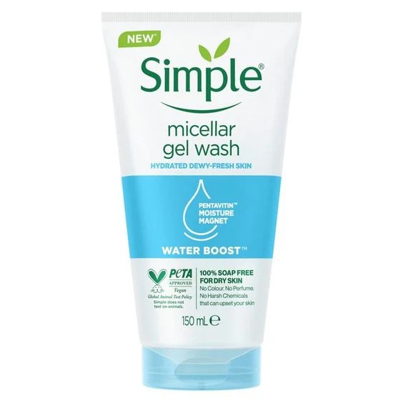 Simple Water Boost Micellar Facial Gel Wash at Cosmetic House.lk