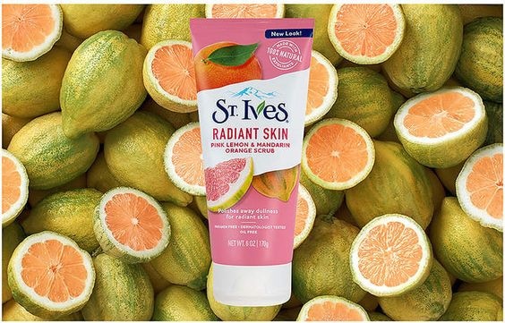 ST Ives RADIANT SKIN PINK LEMON & MANDARIN ORANGE FACE SCRUB at Cosmetic House.lk