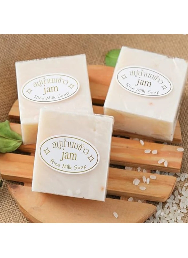 Thai Rice Soap 65g Original Thai Handmade Soap Rice Milk Soap Whitening Soap Goat Milk Soap Handmade Soap at Cosmetic House.lk